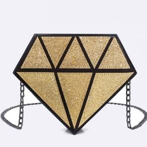 Glitter Diamond Convertible Clutch Bag